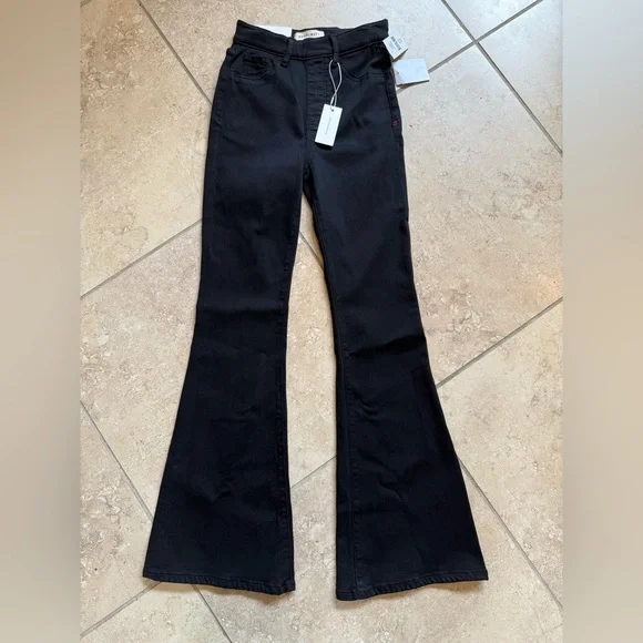 Warp + Weft Women’s DBX Black Pull On Flare Jeans size 00/24/XXS - Picture 12 of 12